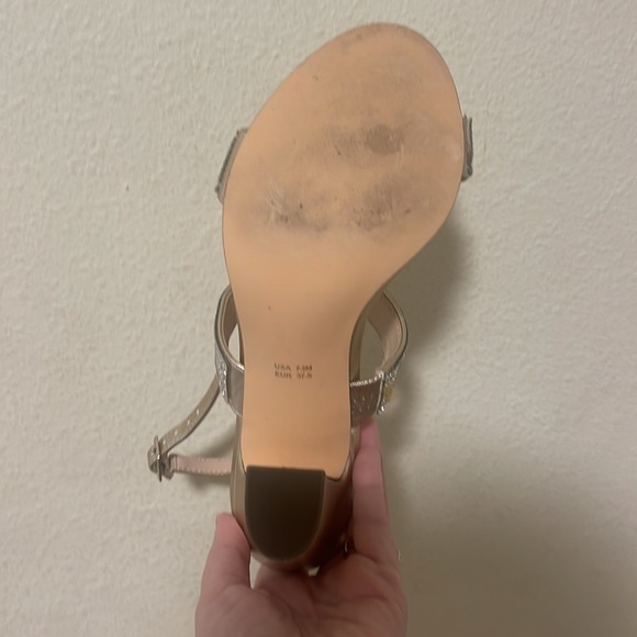 Gold Glittery Heels worn once!!! - Picture 2 of 3